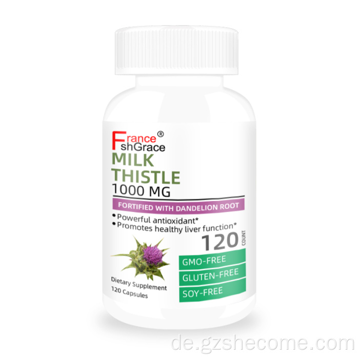 Milch Thistle Detox Health Support Leber Entgiftungskapsel